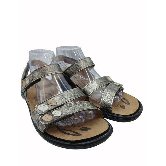 Romiko Metallic Sandals Adjustable Straps Comfort Footbed USA 11 Eur 42 Ibiza 55 - Picture 4 of 16